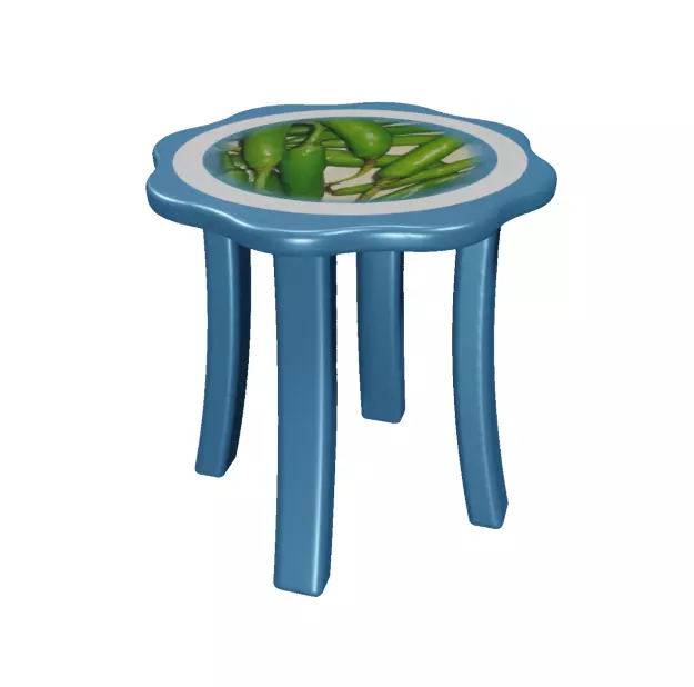 Astonishing Round Flower Table 3D model_0