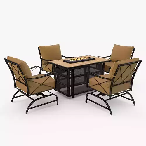 Fire Pit Lounge 3D model
