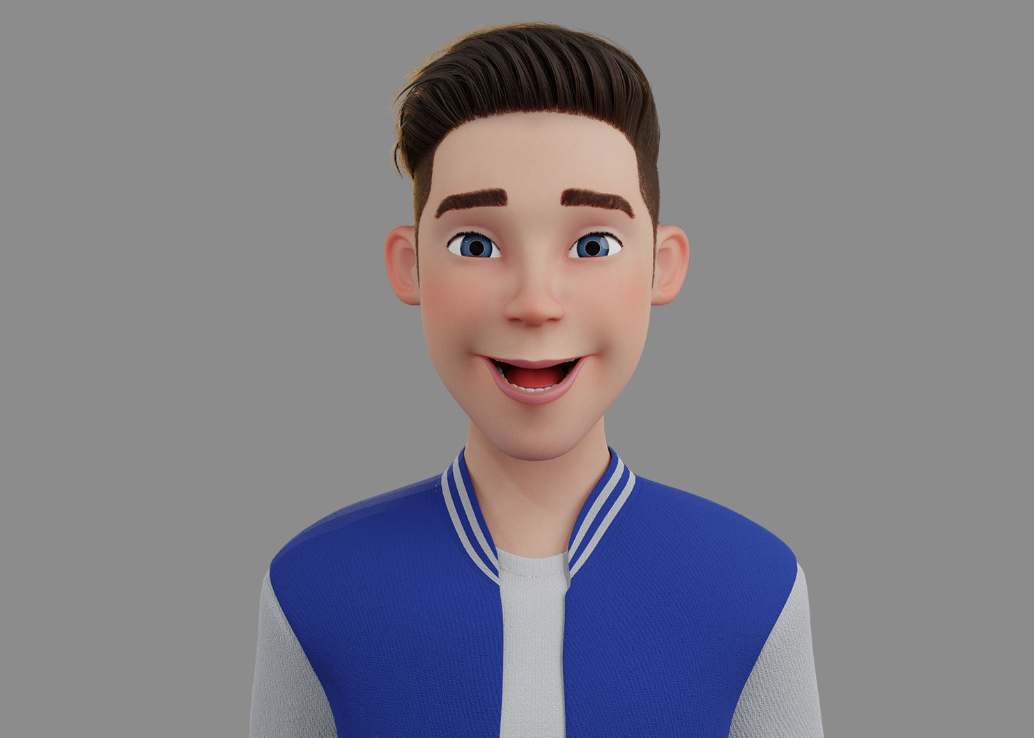 Stylized Boy Rigged 3D model_2
