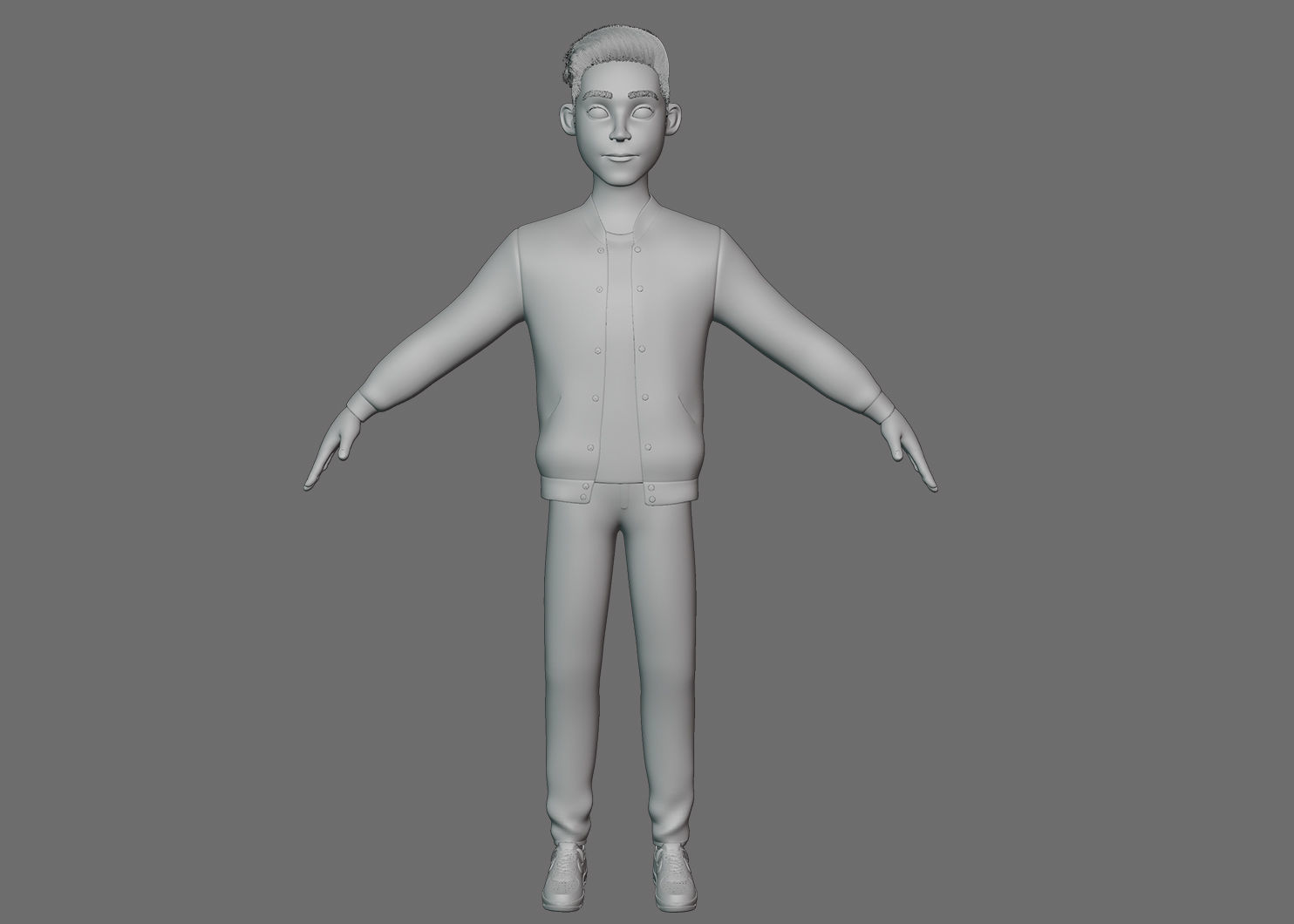 Stylized Boy Rigged 3D model_19
