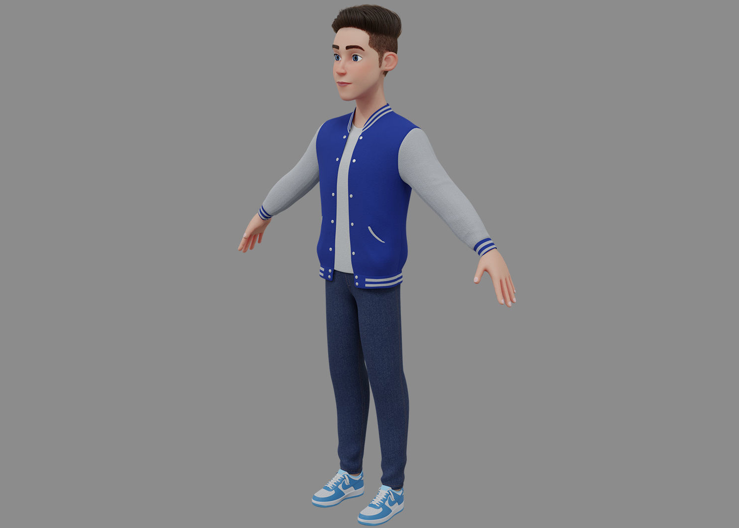 Stylized Boy Rigged 3D model_8