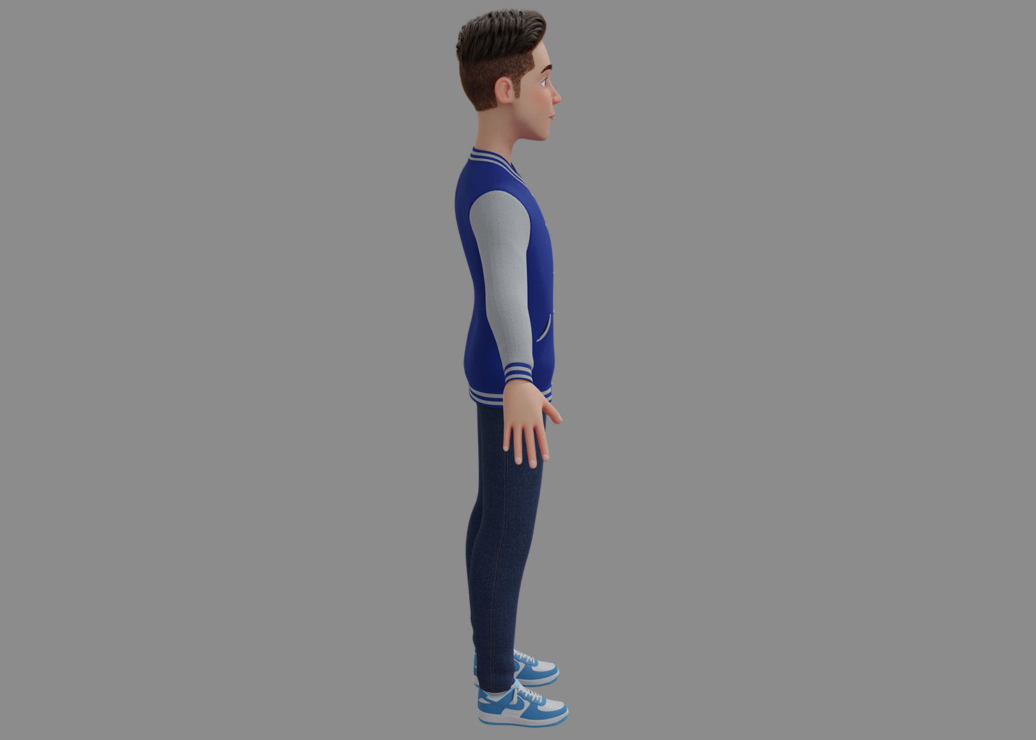 Stylized Boy Rigged 3D model_11