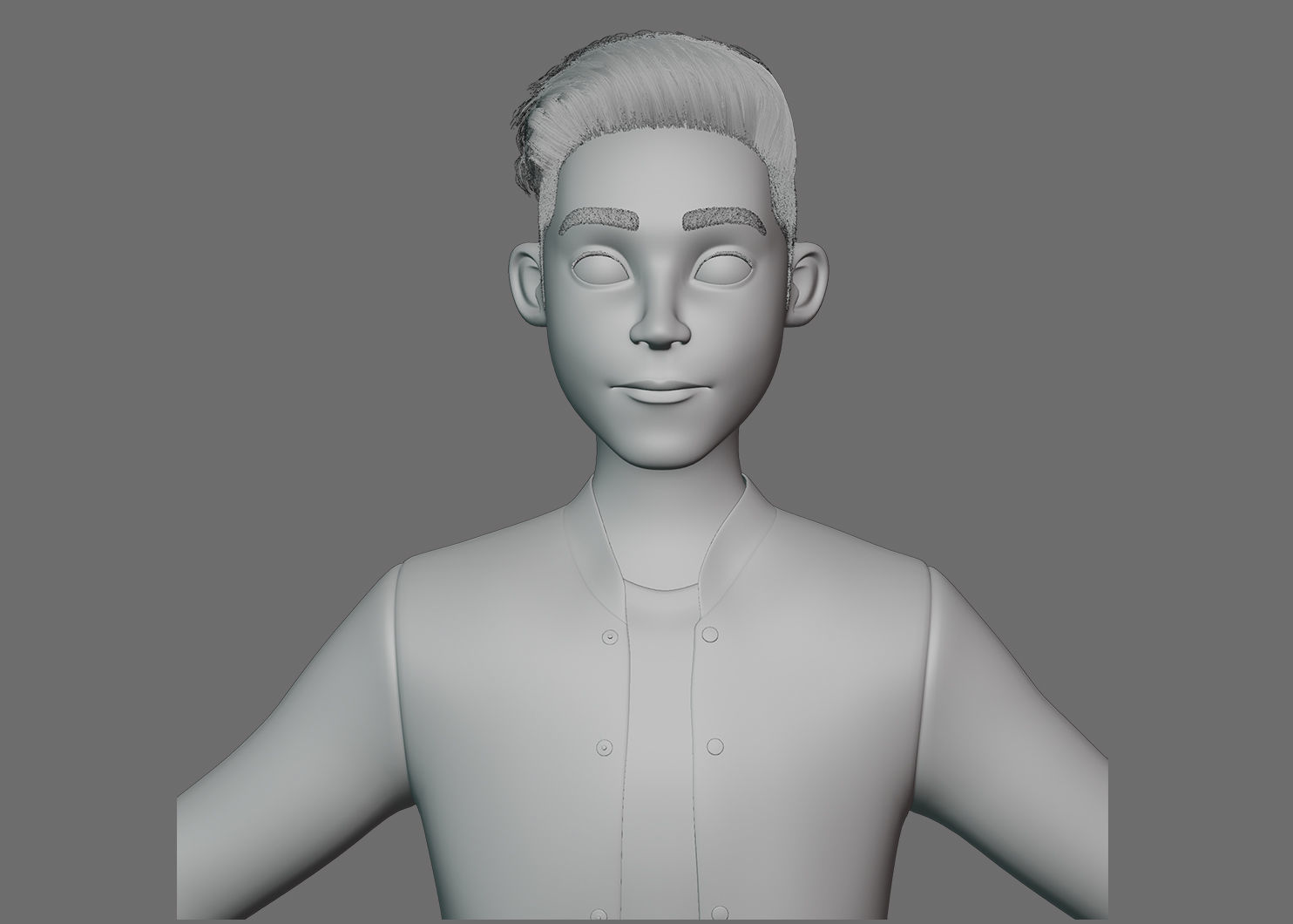 Stylized Boy Rigged 3D model_24