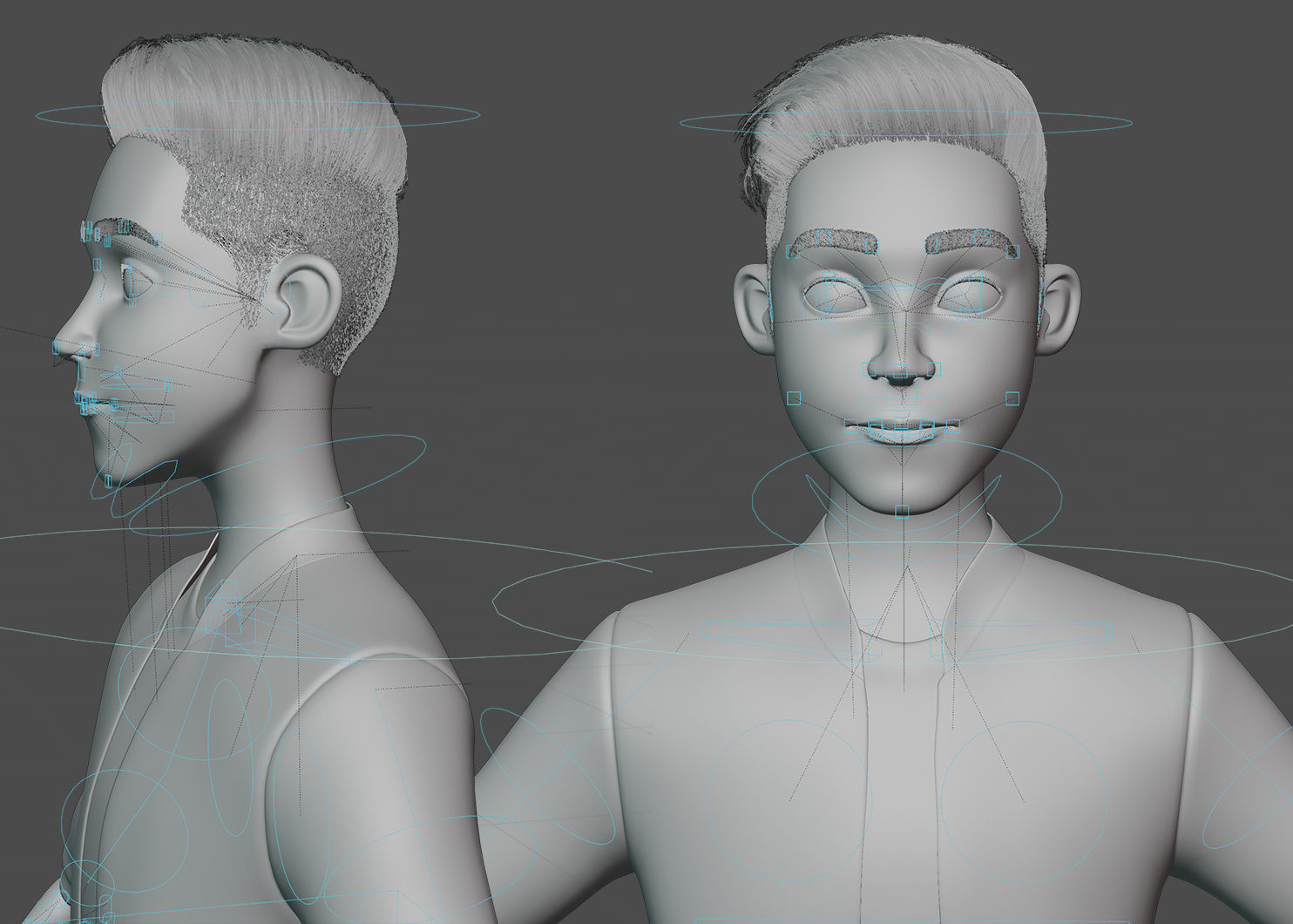 Stylized Boy Rigged 3D model_27