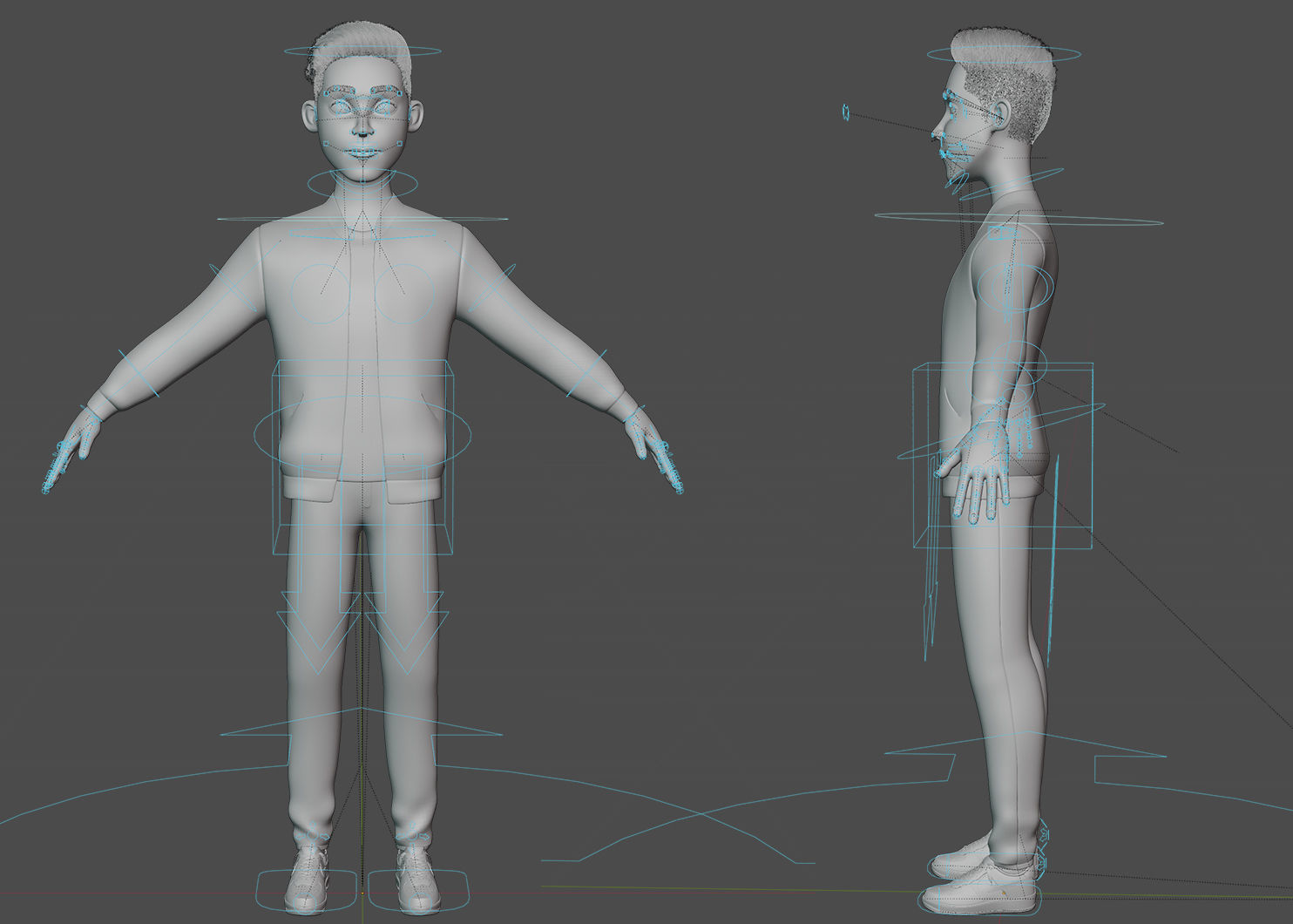 Stylized Boy Rigged 3D model_26