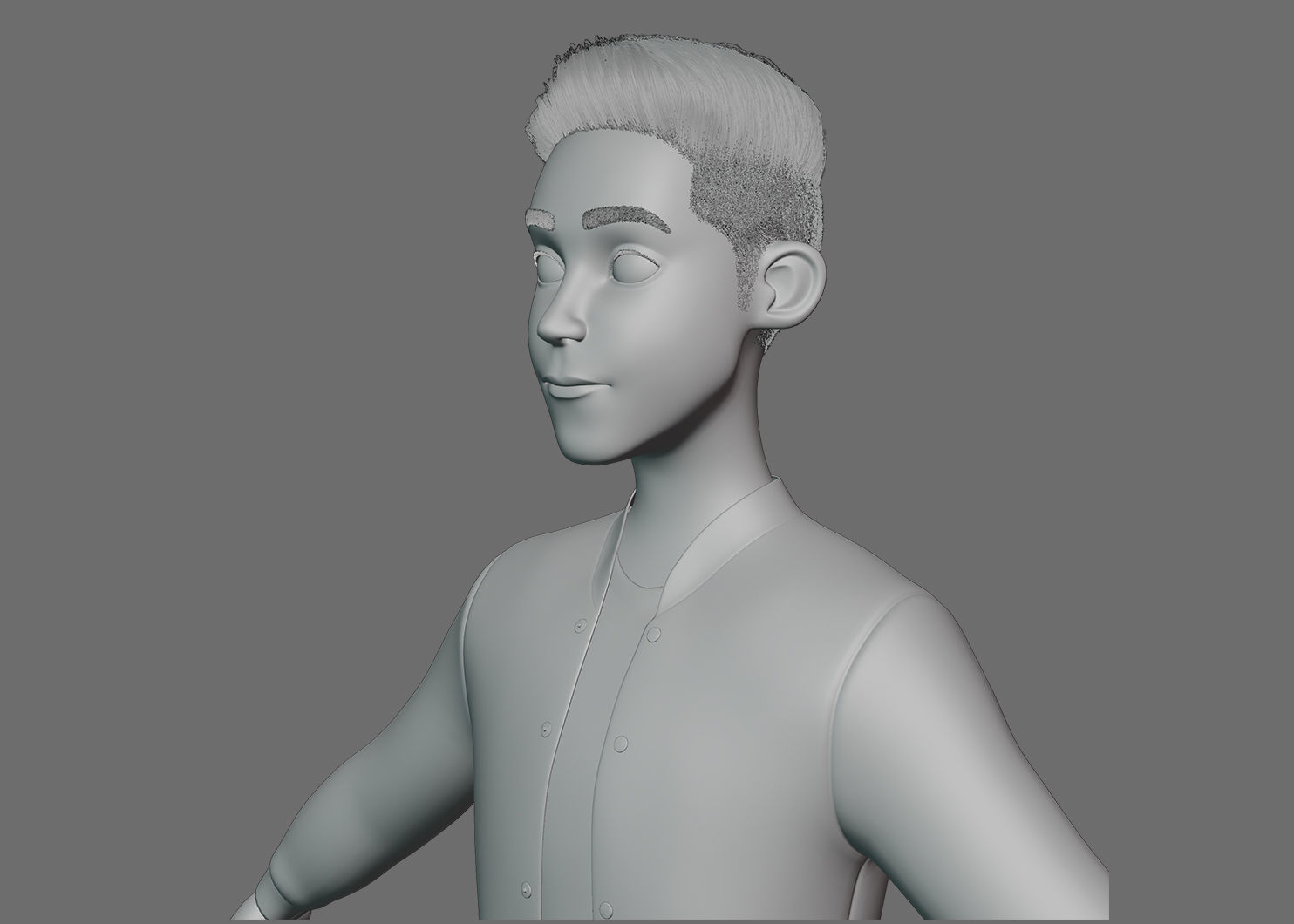 Stylized Boy Rigged 3D model_23