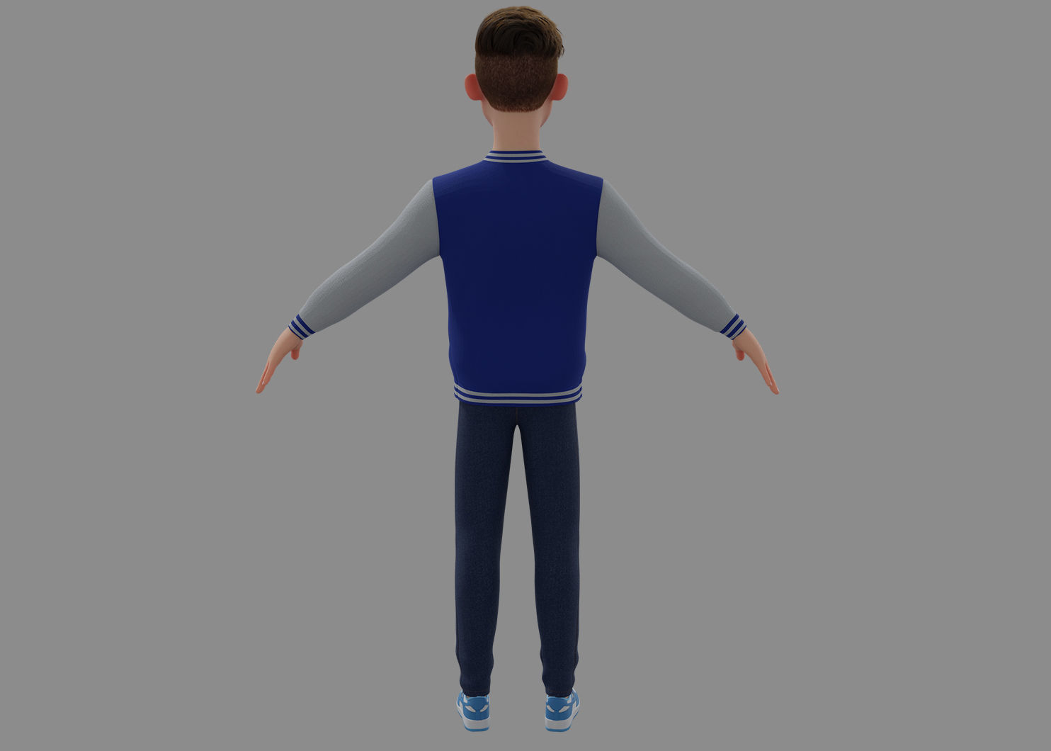 Stylized Boy Rigged 3D model_10