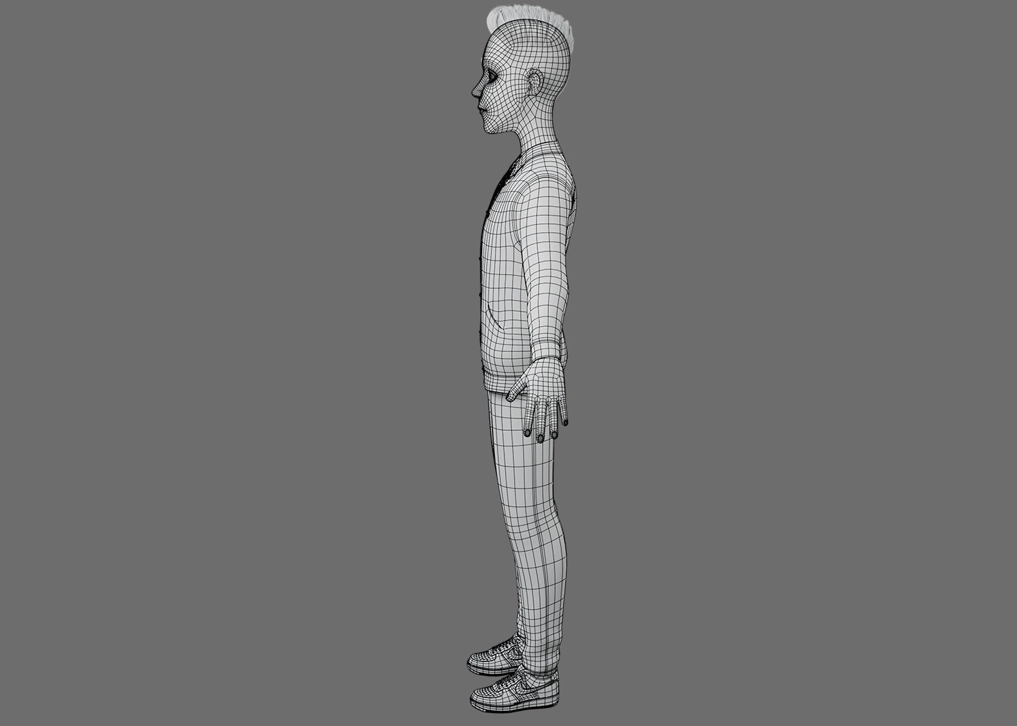 Stylized Boy Rigged 3D model_29