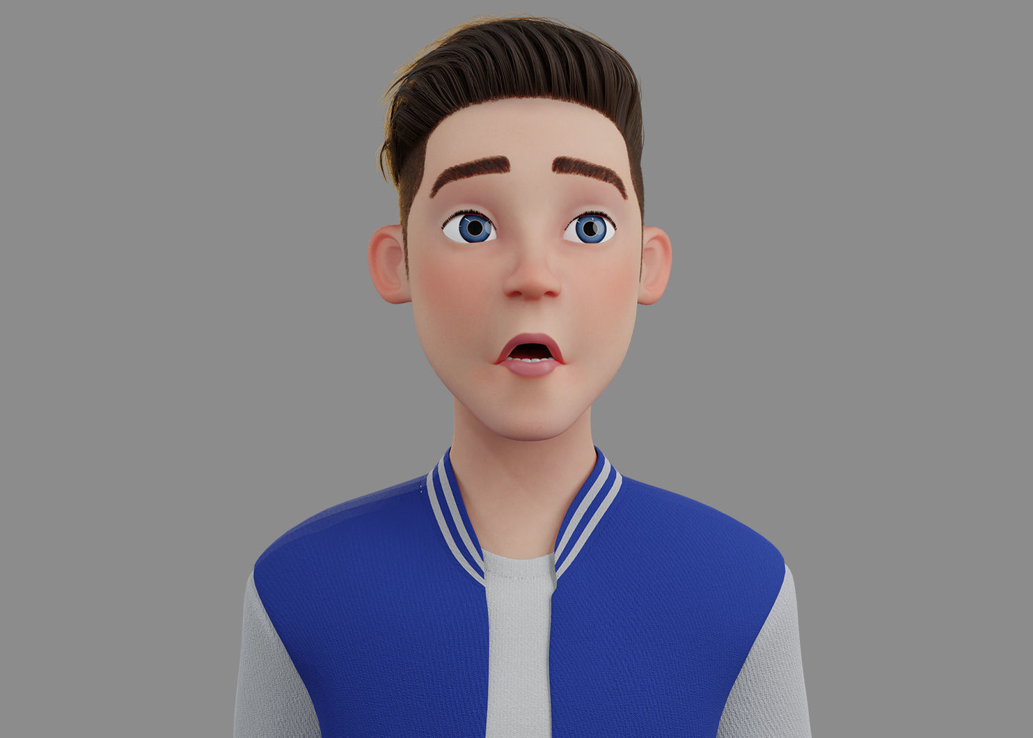 Stylized Boy Rigged 3D model_1