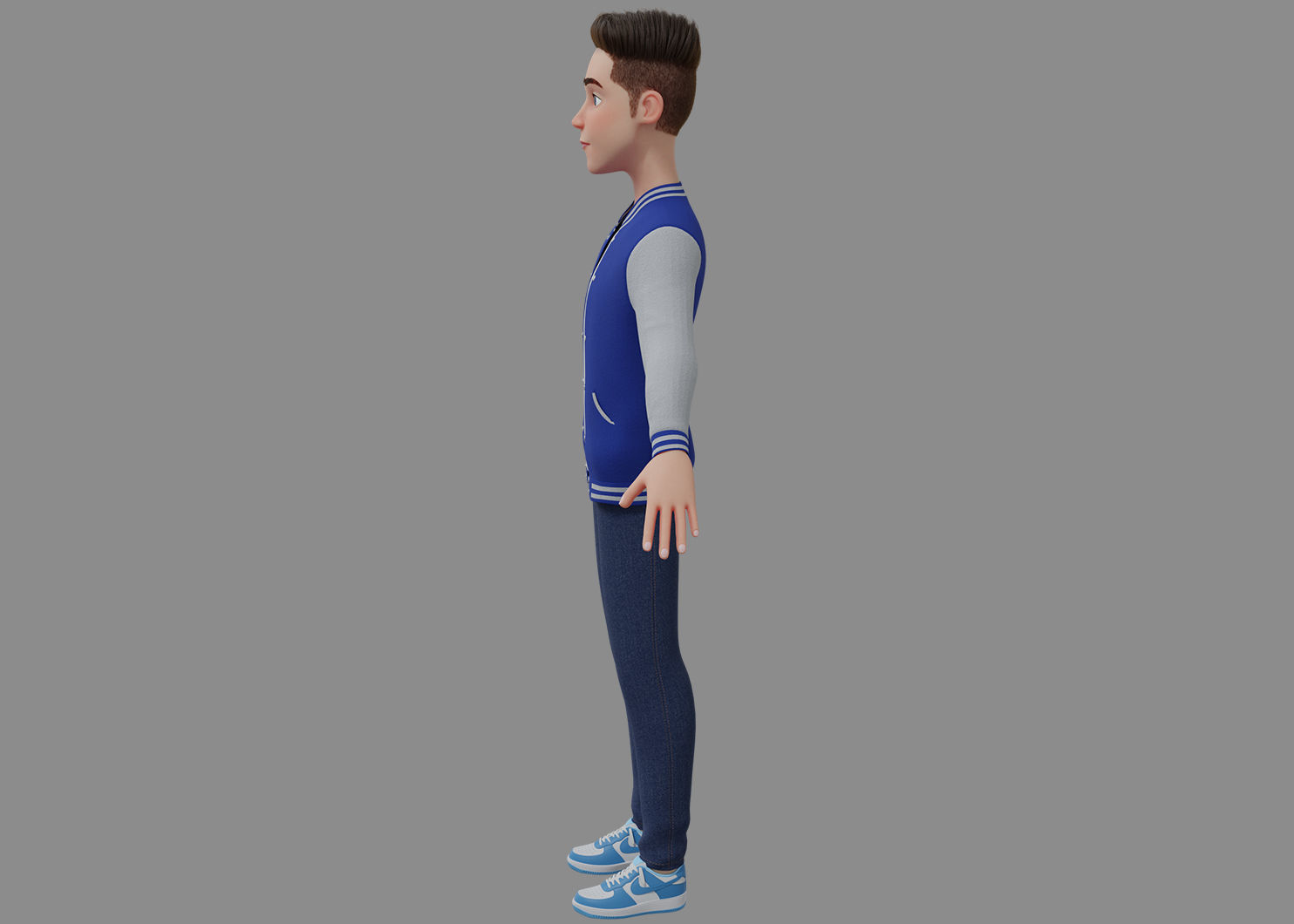 Stylized Boy Rigged 3D model_9