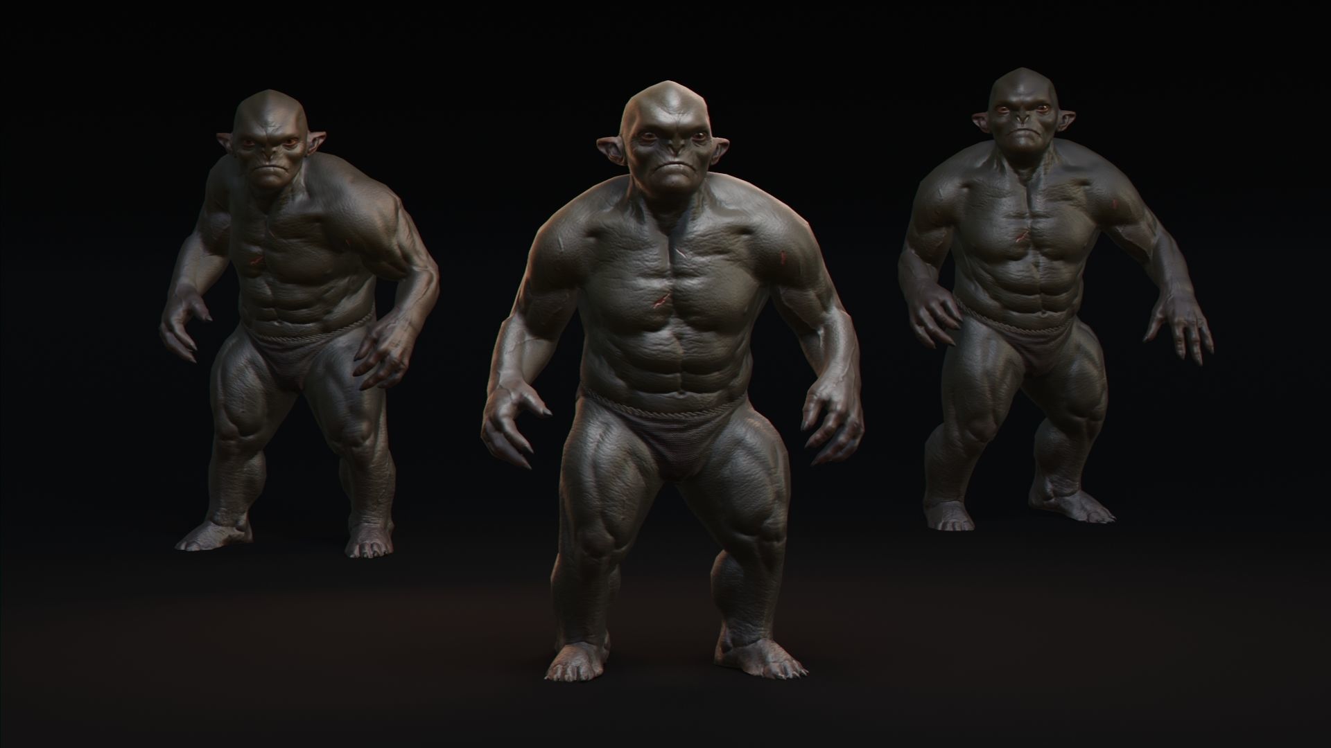 Small Goblin Low-poly 3D model_2
