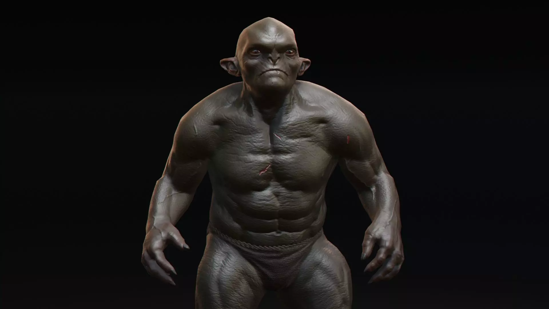 Small Goblin Low-poly 3D model_0