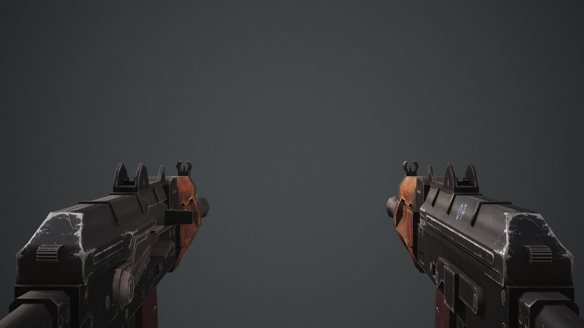 AKS-74U PBR Game Ready ak - rifle Low-poly 3D model_9