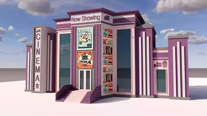 Cinema Building 3D model