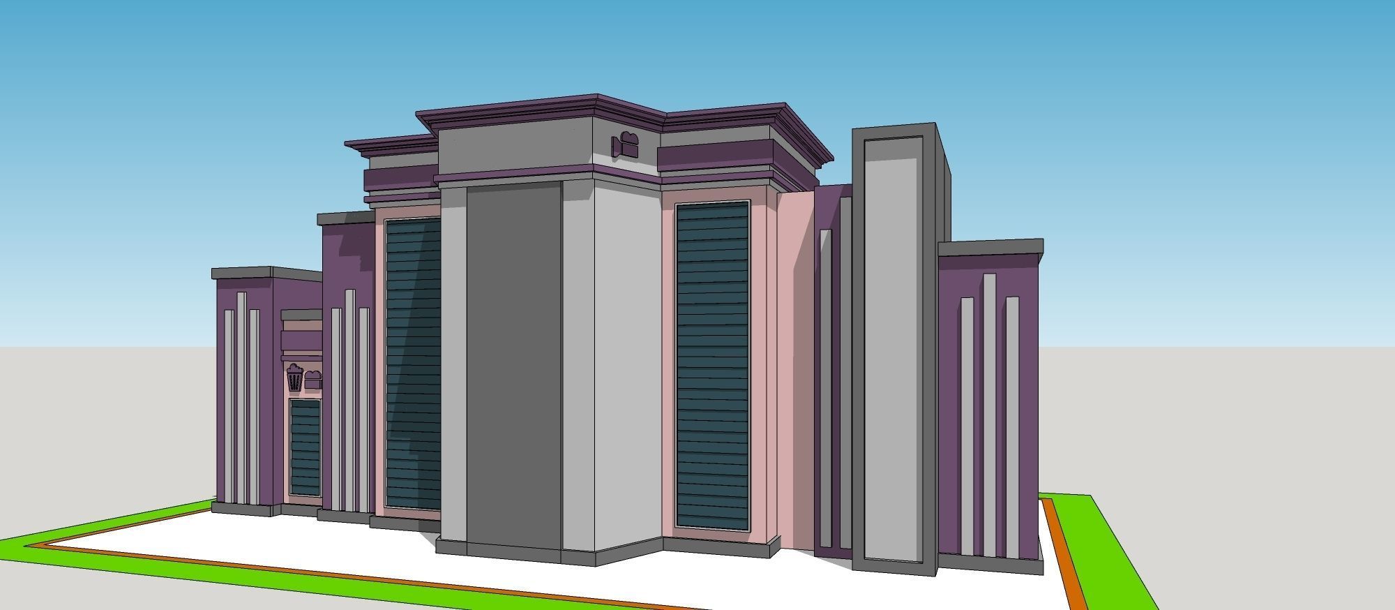 Cinema Building 3D model_15