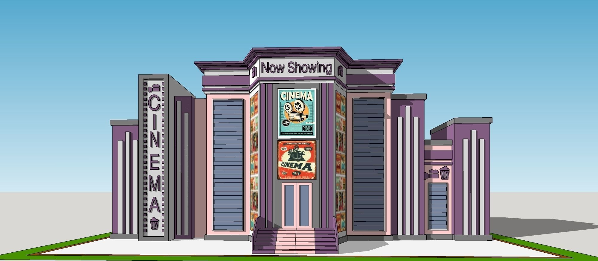 Cinema Building 3D model_13