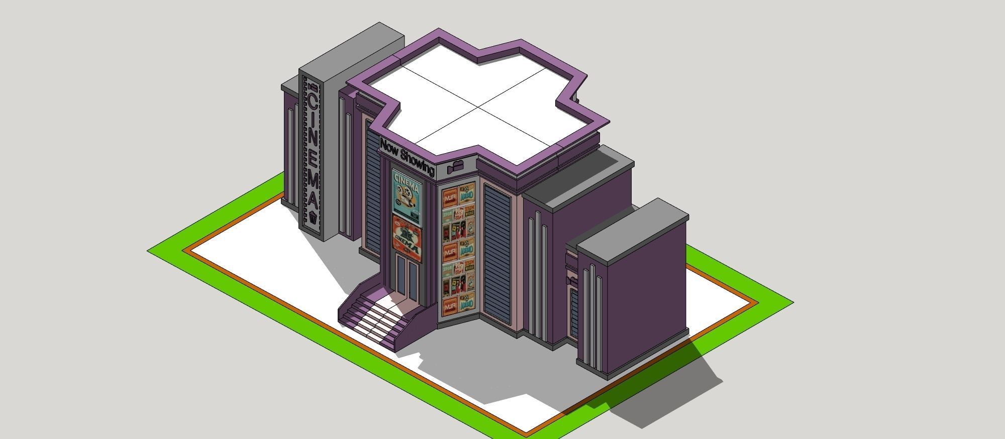 Cinema Building 3D model_11
