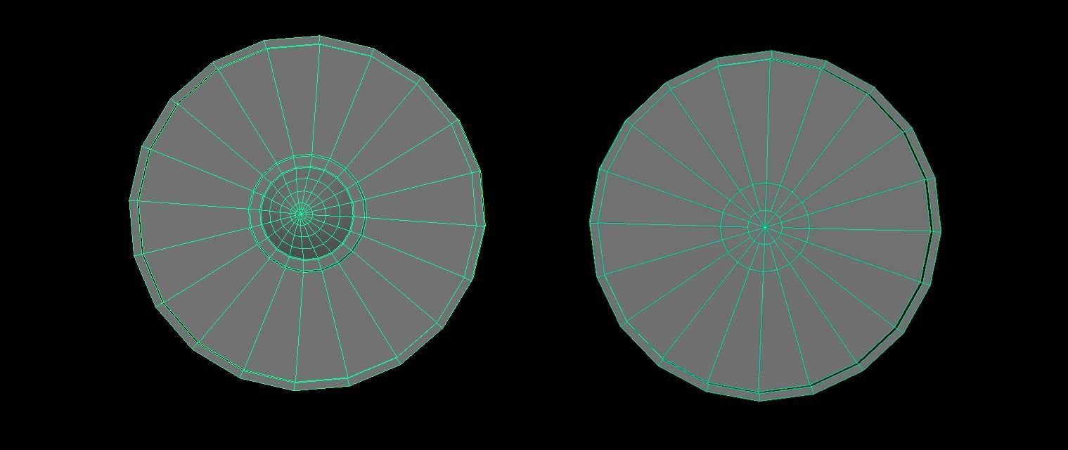 Decorative Round Shield Low-poly 3D model_5