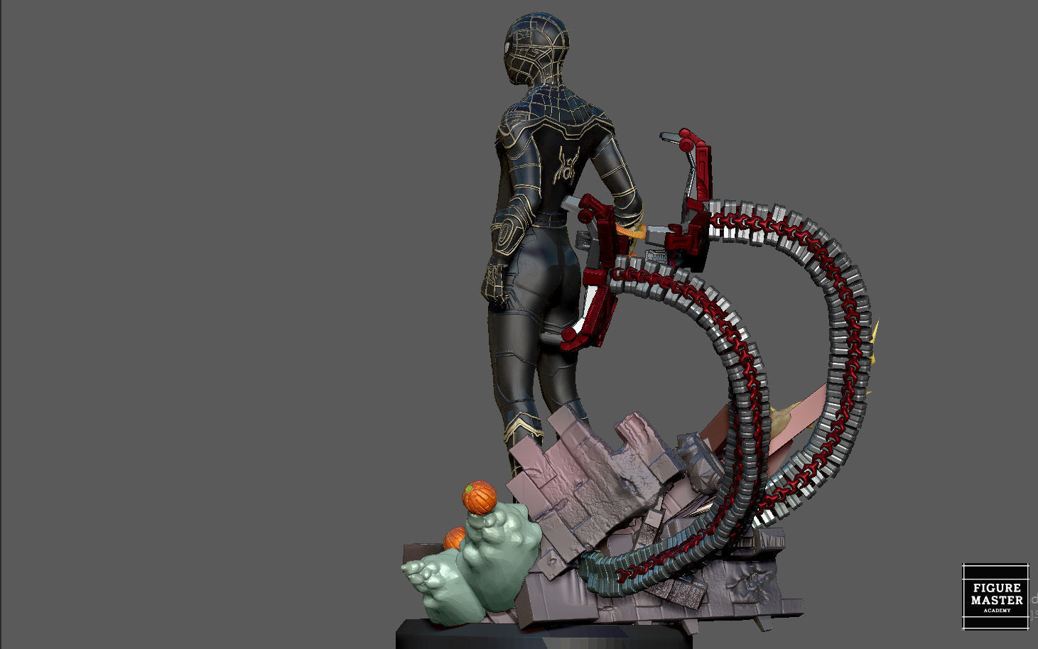 SPIDERMAN NO WAY HOME BLACK GOLD SUIT MCU MARVEL TOM HOLLAND 3D print model_21