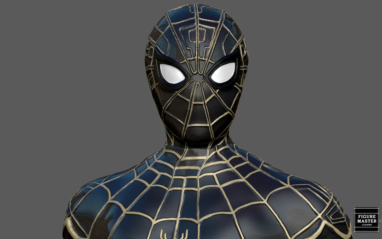 SPIDERMAN NO WAY HOME BLACK GOLD SUIT MCU MARVEL TOM HOLLAND 3D print model_10