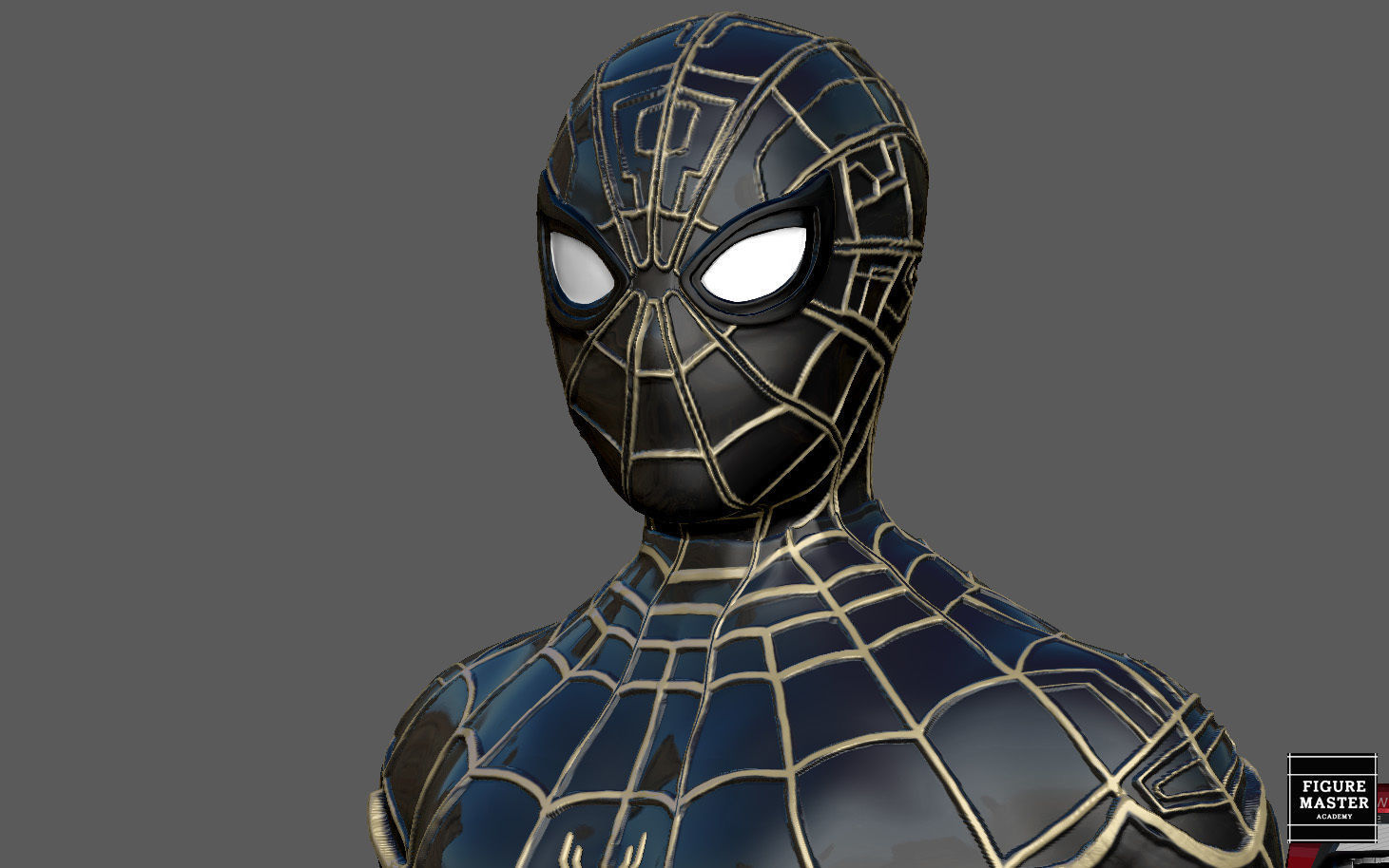 SPIDERMAN NO WAY HOME BLACK GOLD SUIT MCU MARVEL TOM HOLLAND 3D print model_24