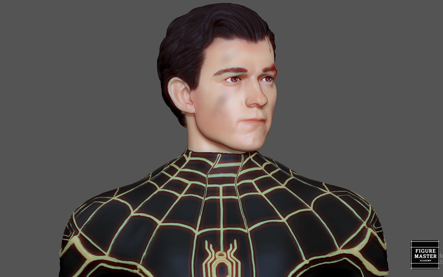 SPIDERMAN NO WAY HOME BLACK GOLD SUIT MCU MARVEL TOM HOLLAND 3D print model_6