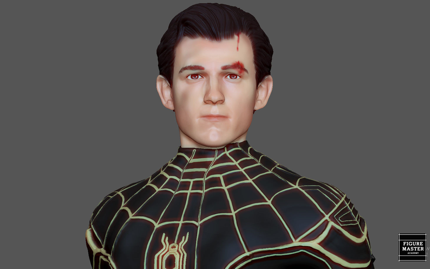 SPIDERMAN NO WAY HOME BLACK GOLD SUIT MCU MARVEL TOM HOLLAND 3D print model_4