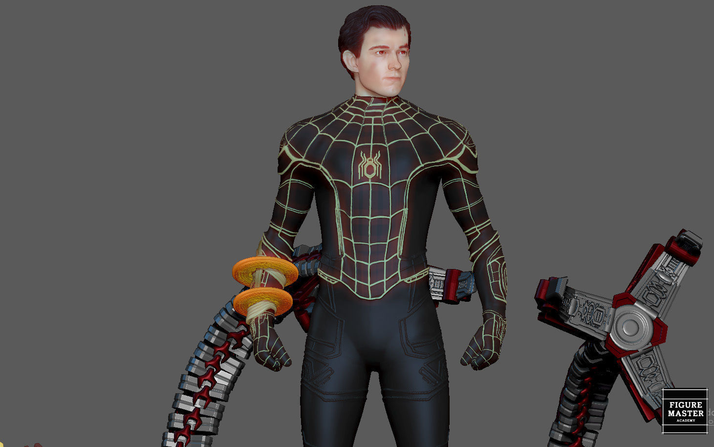 SPIDERMAN NO WAY HOME BLACK GOLD SUIT MCU MARVEL TOM HOLLAND 3D print model_3
