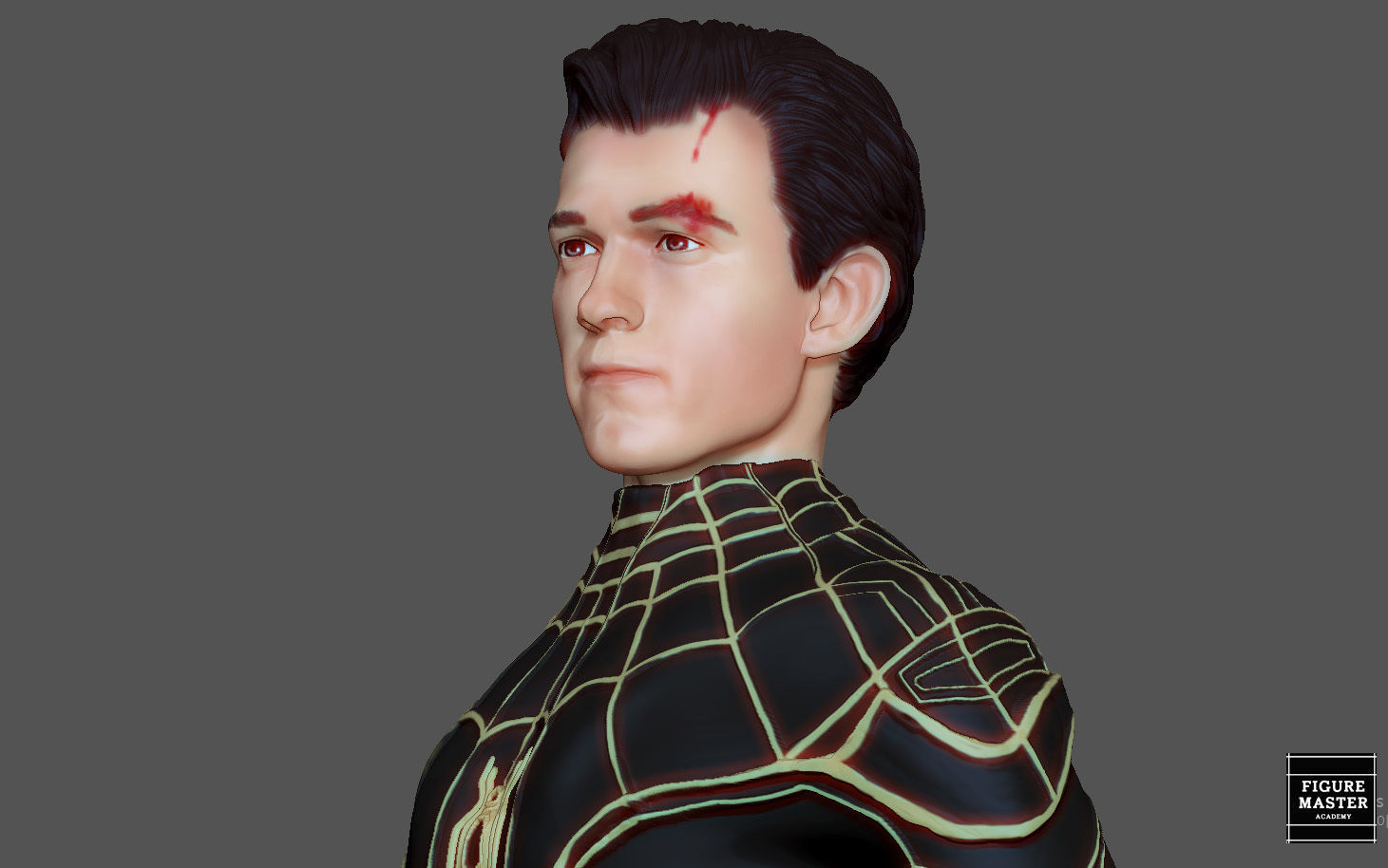 SPIDERMAN NO WAY HOME BLACK GOLD SUIT MCU MARVEL TOM HOLLAND 3D print model_5