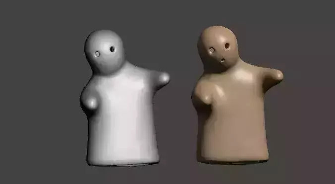 Ghost like salt and pepper shakers hugging 3D print model