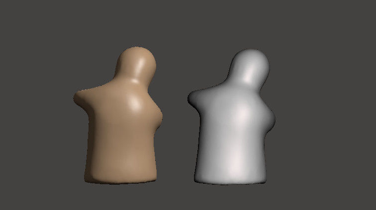 Ghost like salt and pepper shakers hugging 3D print model_1