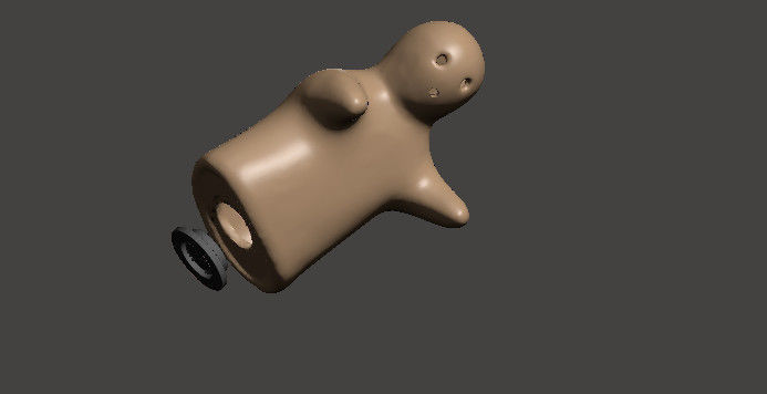 Ghost like salt and pepper shakers hugging 3D print model_4