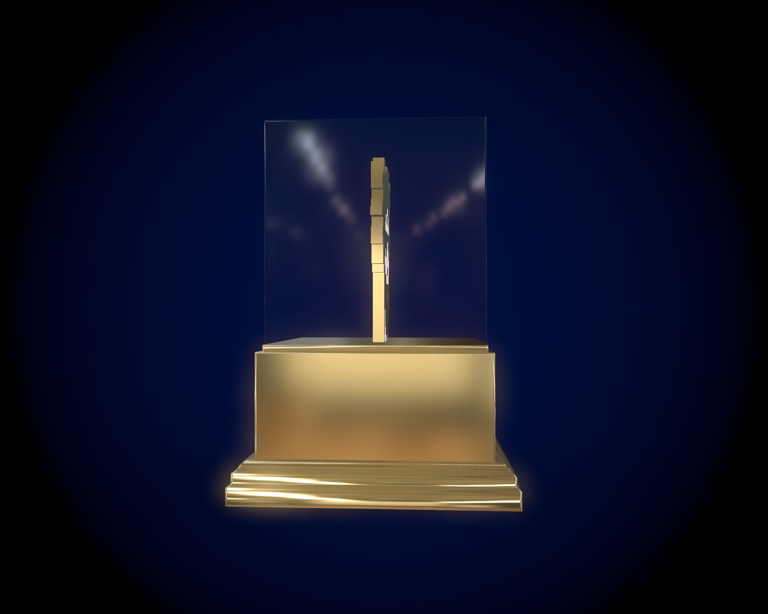 Gold Punk Low-poly 3D model_7