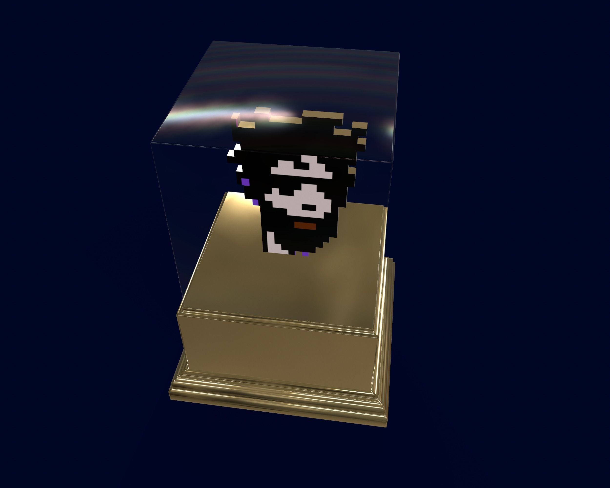 Gold Punk Low-poly 3D model_11