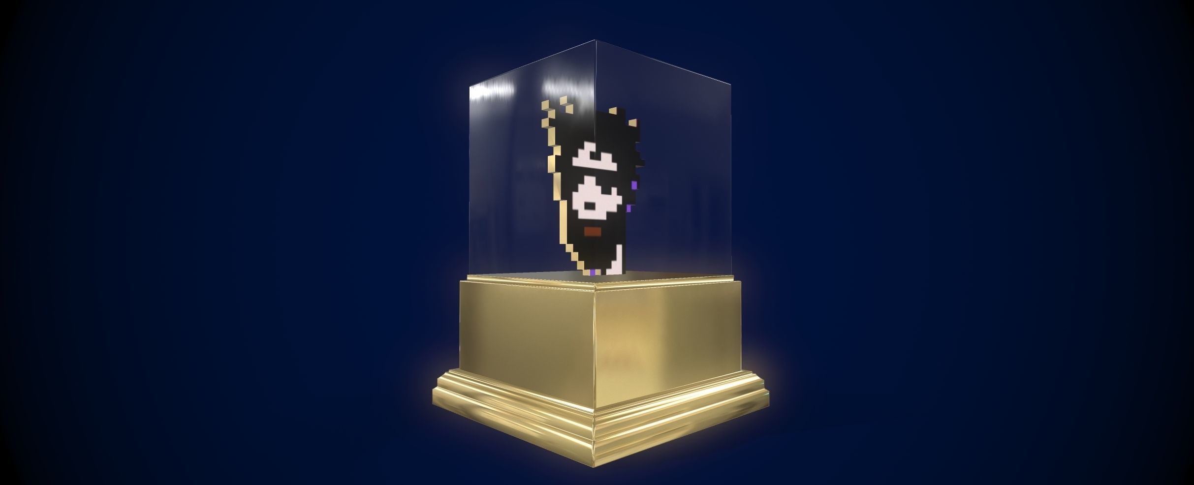 Gold Punk Low-poly 3D model_3