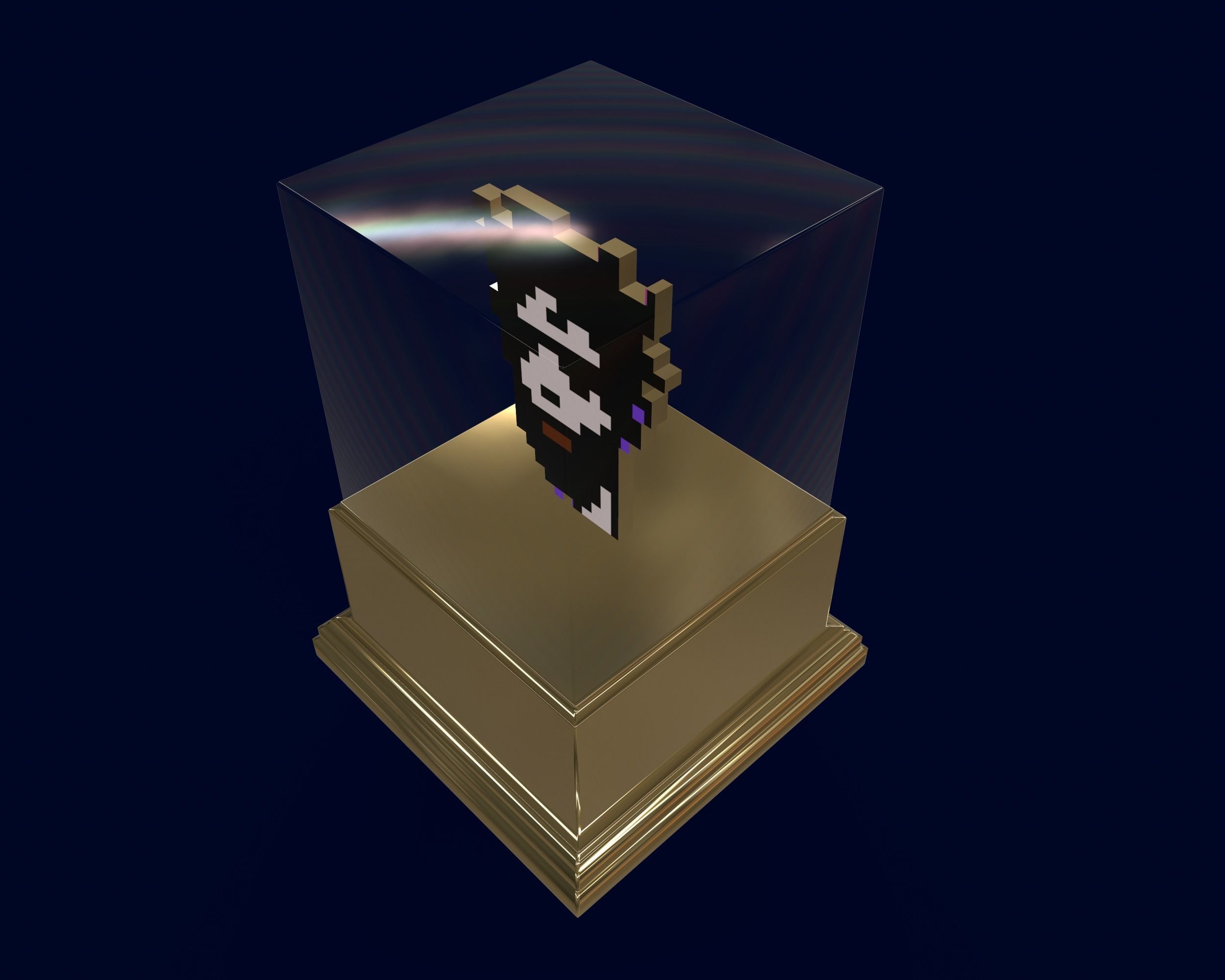 Gold Punk Low-poly 3D model_10