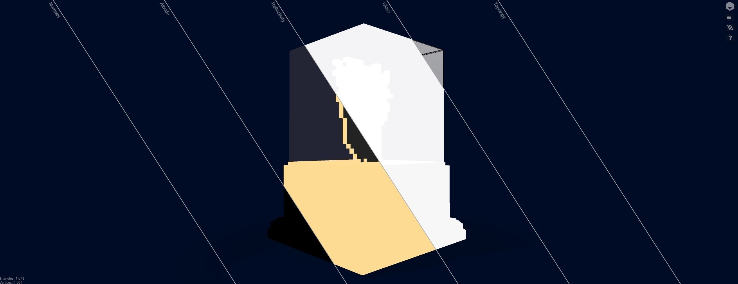 Gold Punk Low-poly 3D model_13