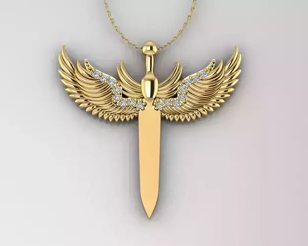 Winged Sword Pendant