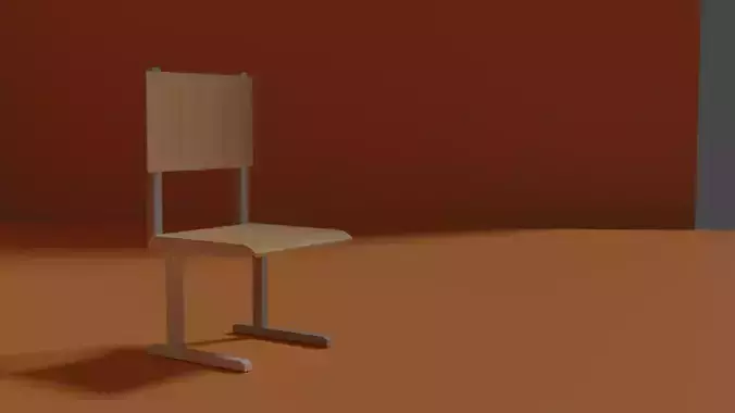 School chair Low-Poly model