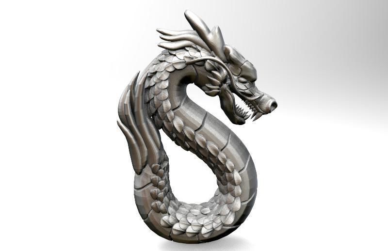 Dragon pendant 3D print model_7