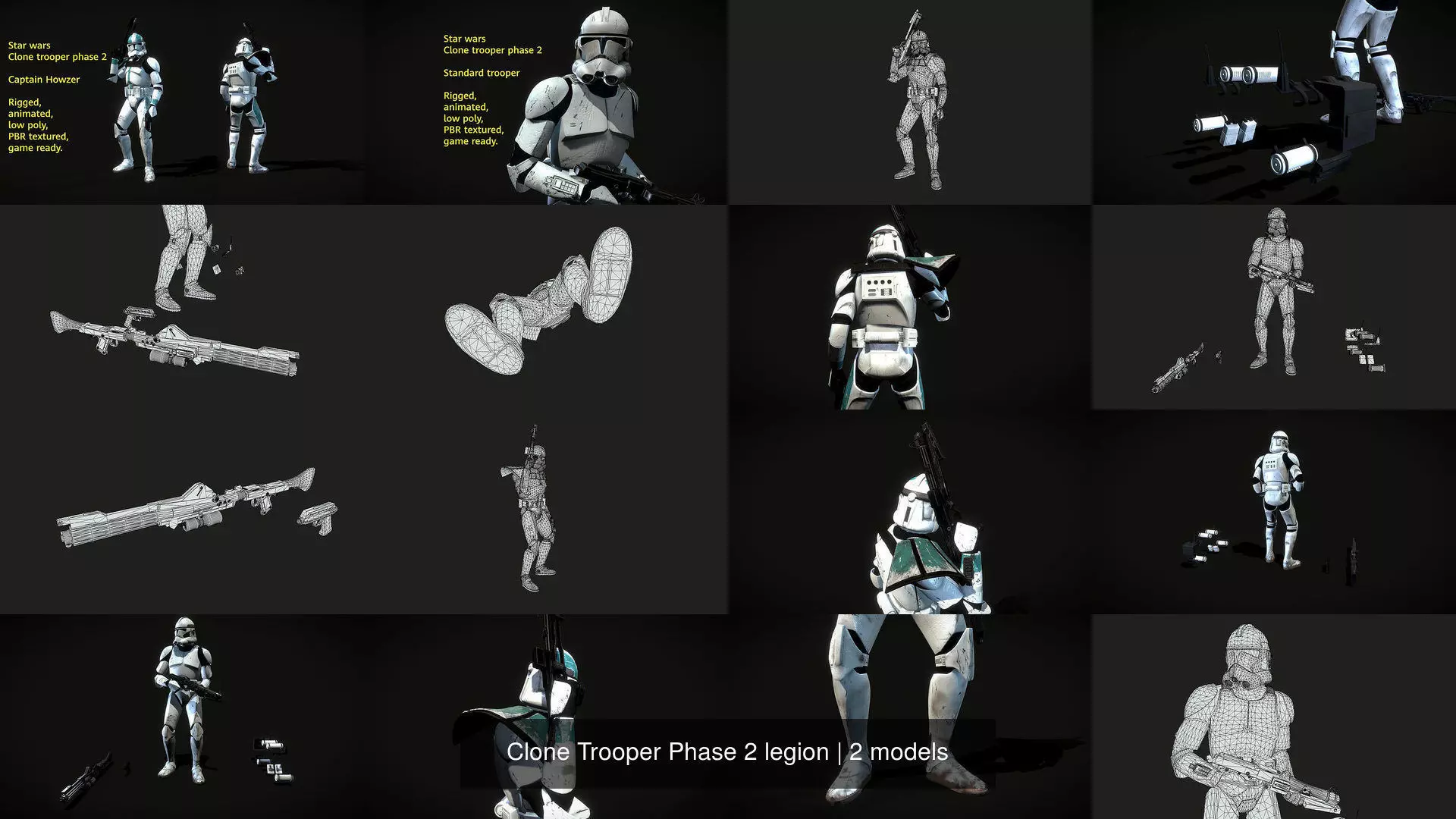 Clone Trooper Phase 2 legion 3D Model Collection_0