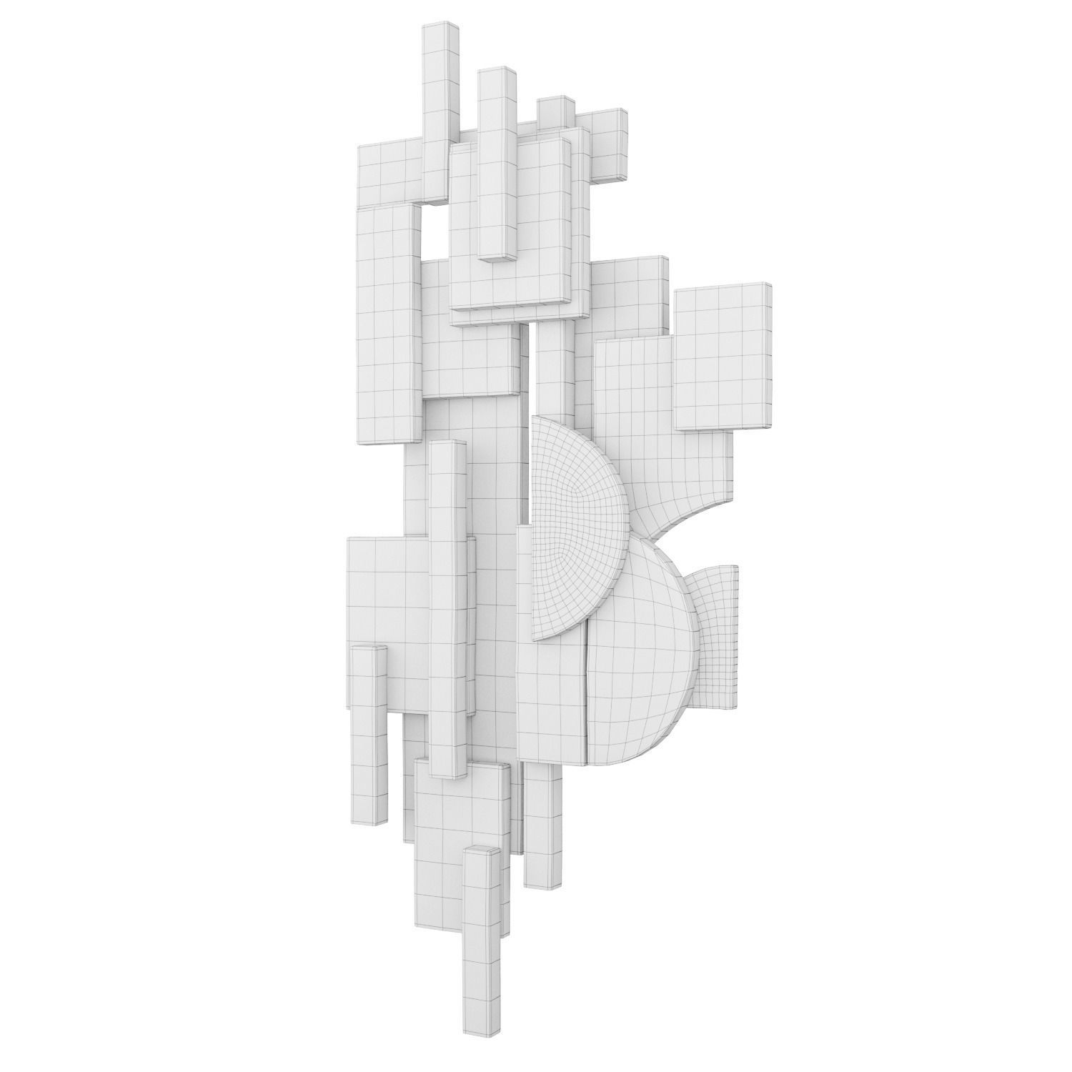 Wall sculpture 4 3D model_2