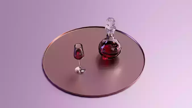 decanter and glass