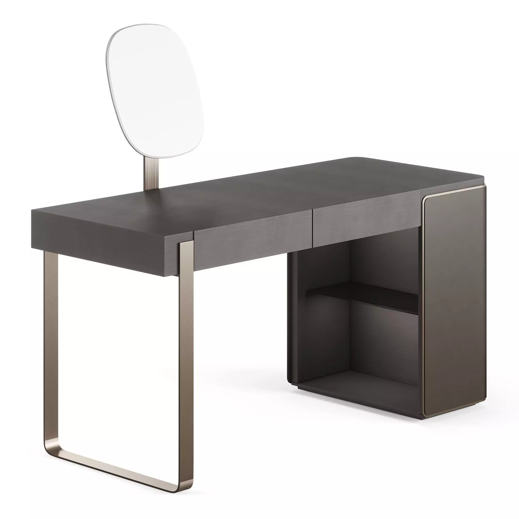 Fendi Icon Lady Desk with Mirror Low-poly 3D model_0