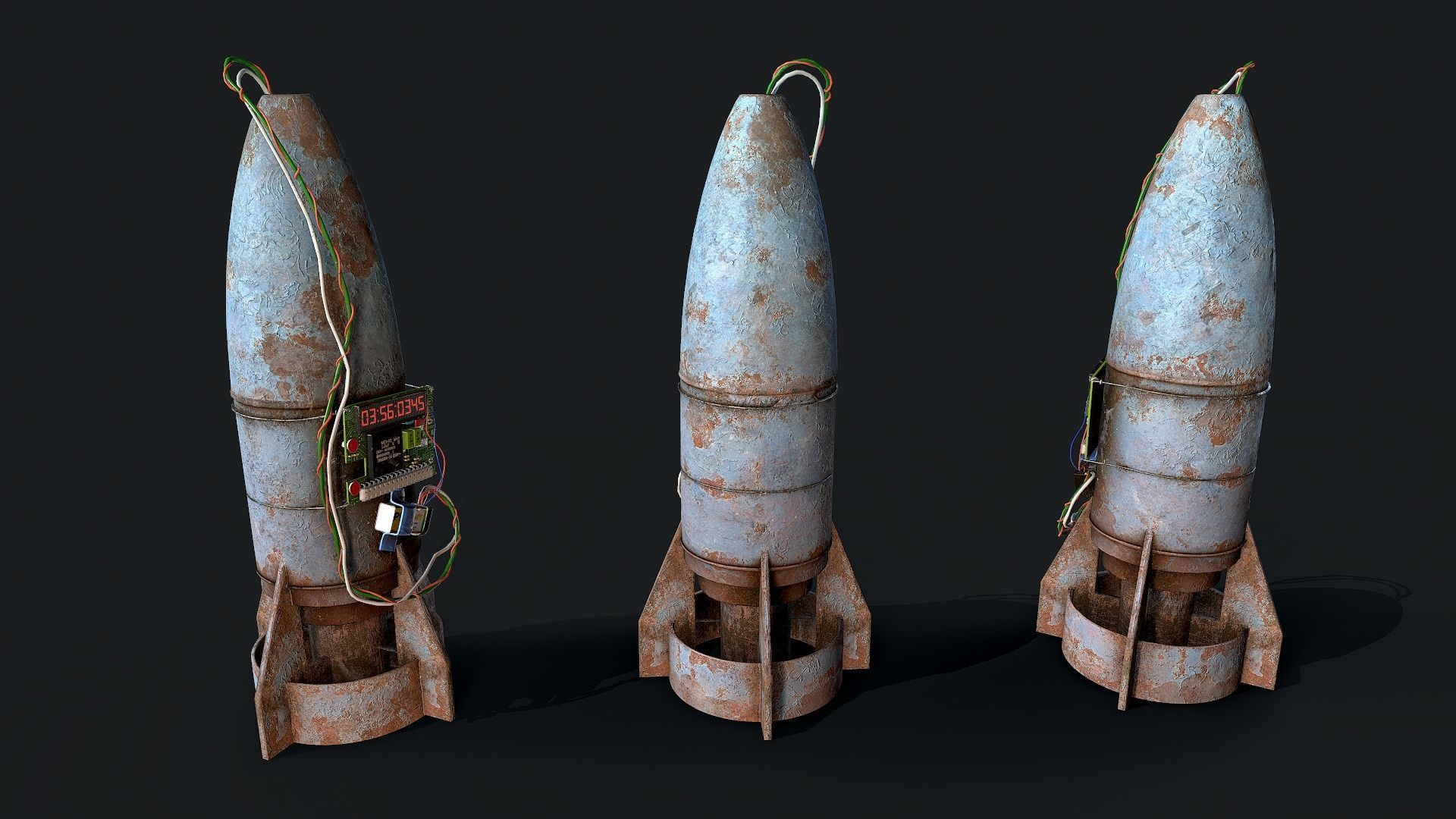 Explosive Devices Low-poly 3D model_8