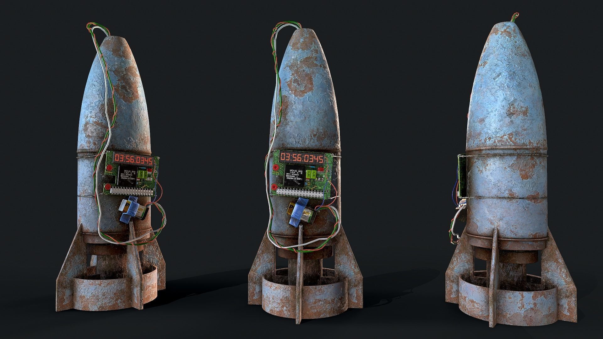 Explosive Devices Low-poly 3D model_6
