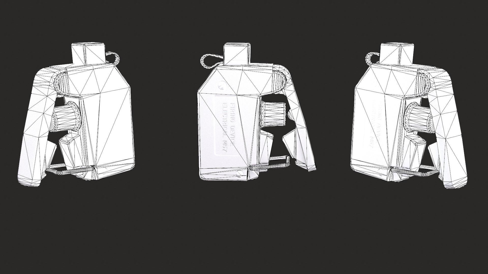 Explosive Devices Low-poly 3D model_3