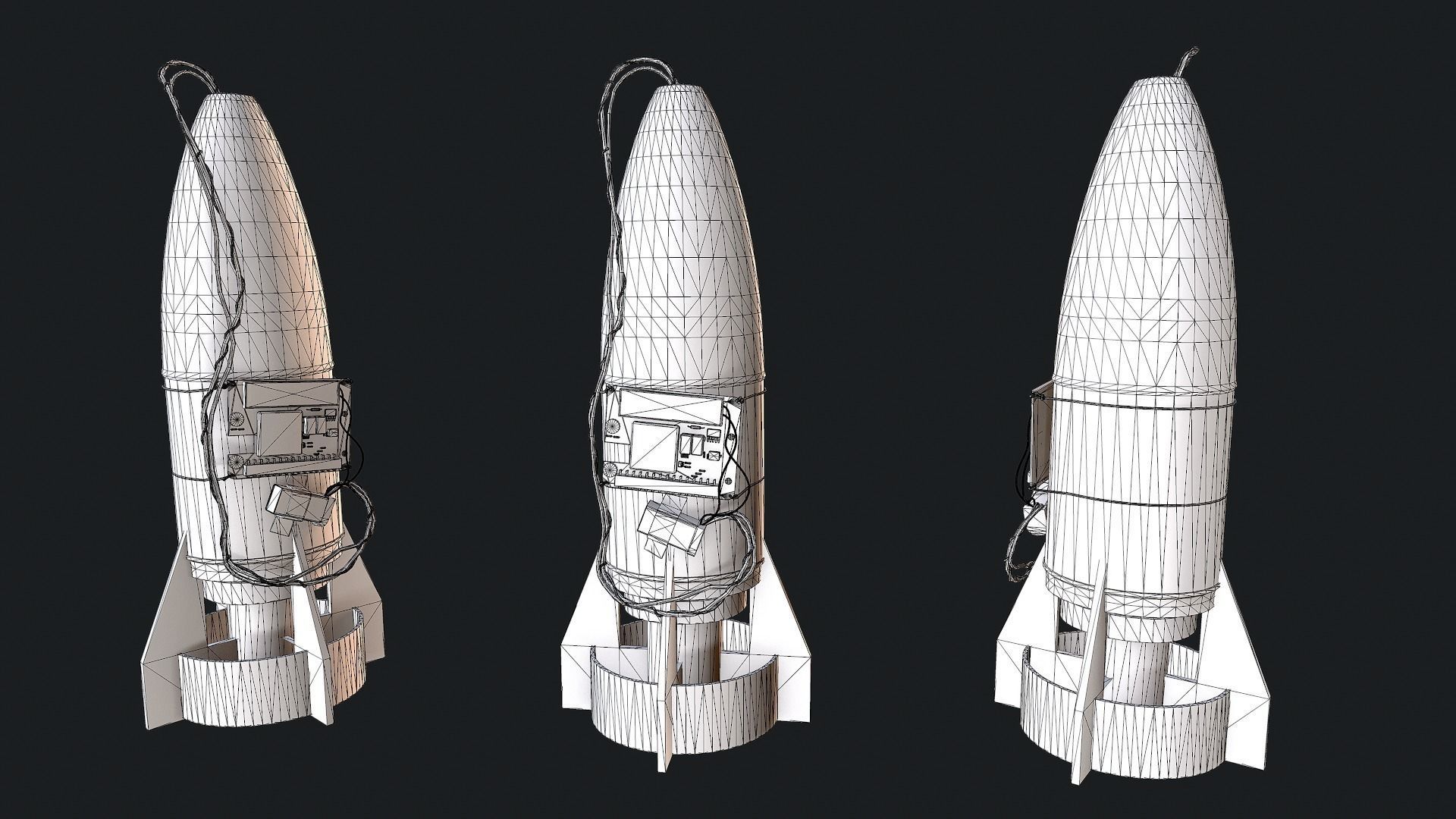 Explosive Devices Low-poly 3D model_9
