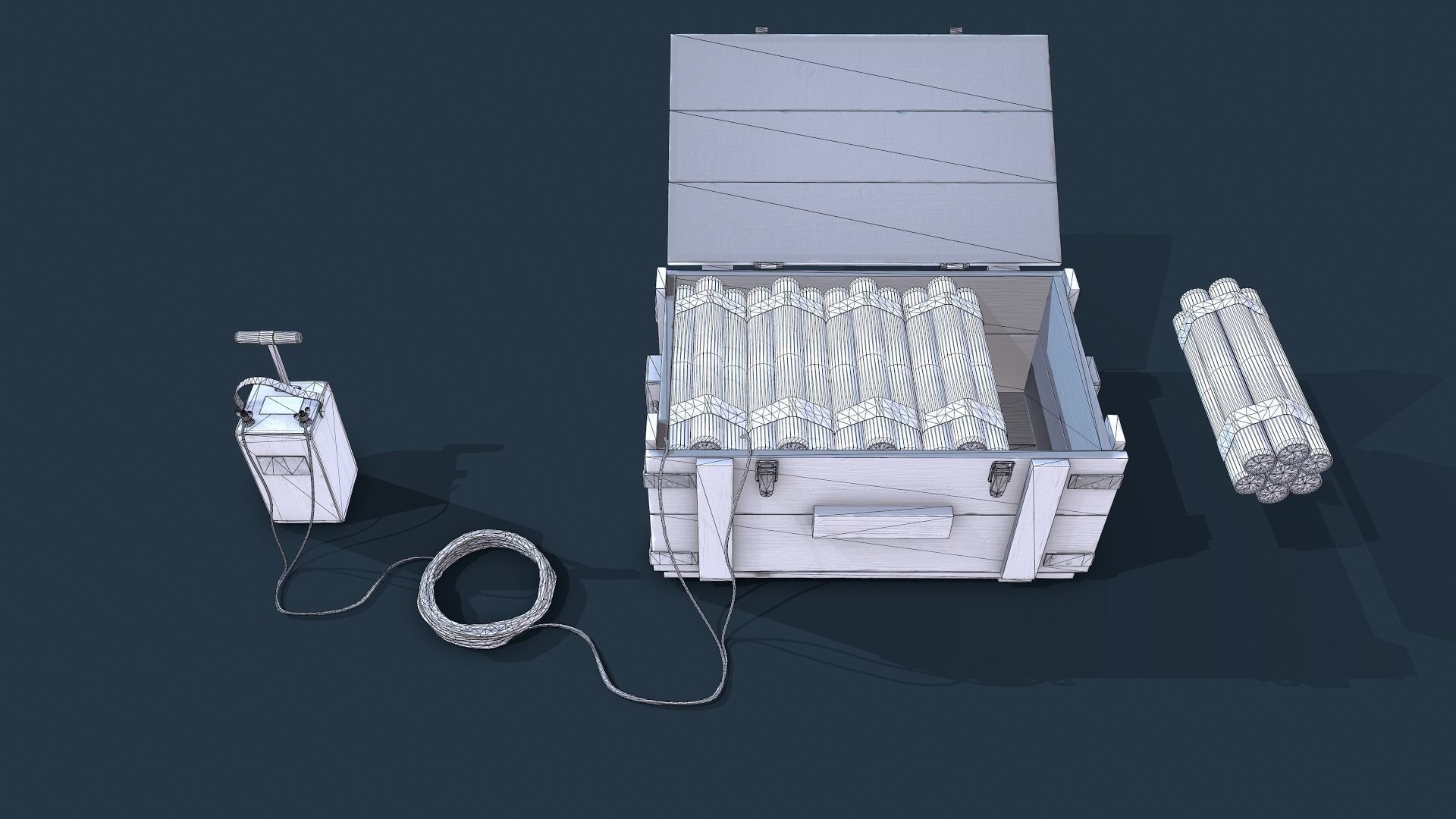 Explosive Devices Low-poly 3D model_22