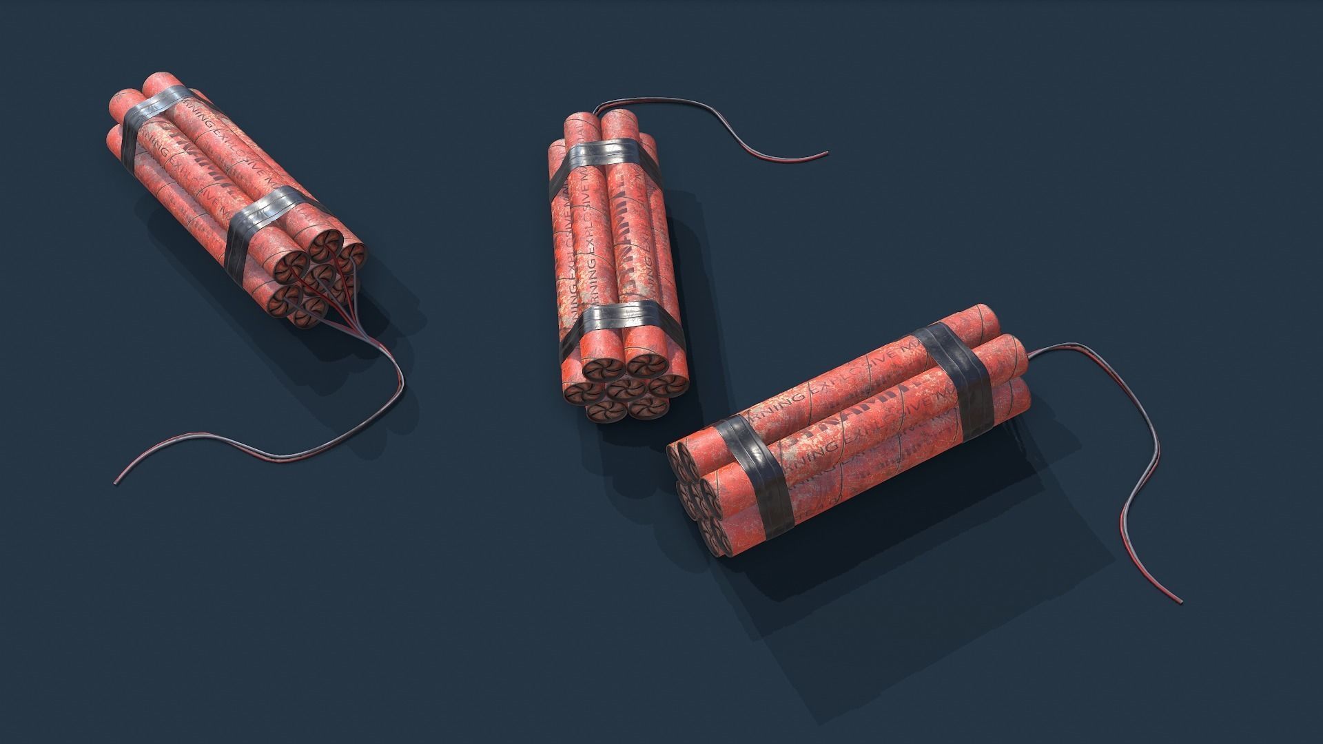 Explosive Devices Low-poly 3D model_13